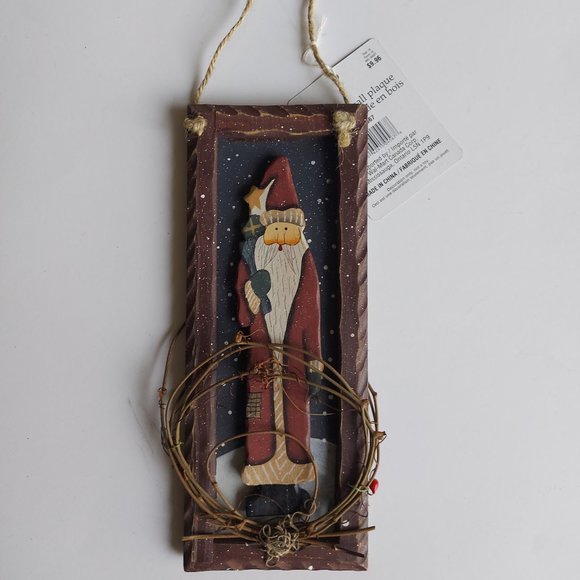 Wooden Santa Wall Plaque - Picture 1 of 4